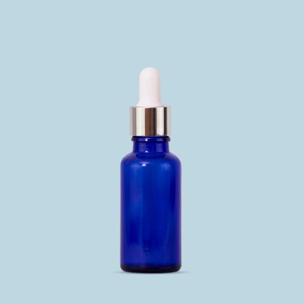 Azul 20ml con bulbo pipeta plateado